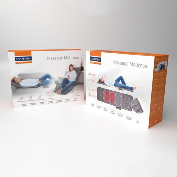 Massagemadrass 175x57x3,5 cm Lanaform Black