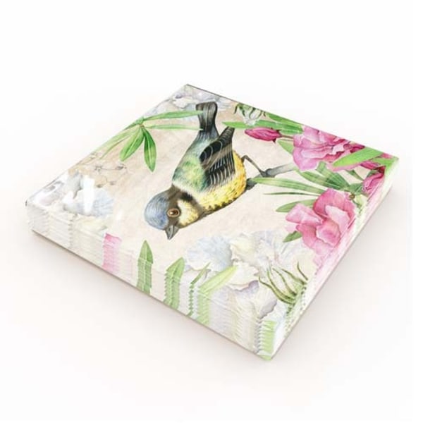 Servetter Talgoxe blomma 33x33cm 20-pack multifärg