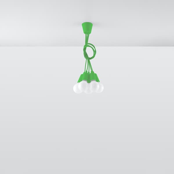 Pendel lampa DIEGO 5 grön Green