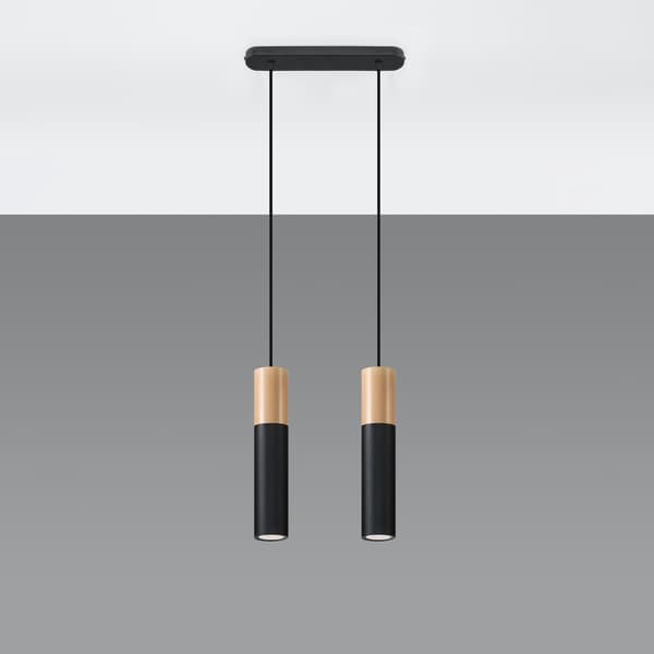 Pendel lampa PABLO 2 svart Black