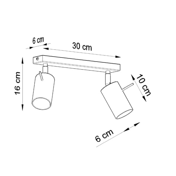 Taklampa RING 2 krom Chrome