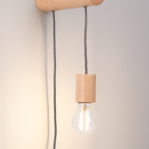Vägglampa NIMBI E27 med strömbrytare Brown