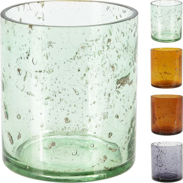 Ljuskopp Glas Transparent Orange Brun Grå Brun