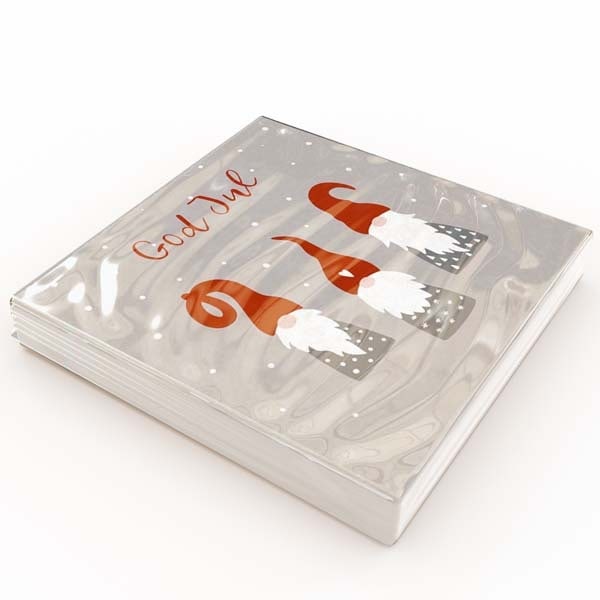 Servetter Julvätte 33x33 cm 20-pack multifärg
