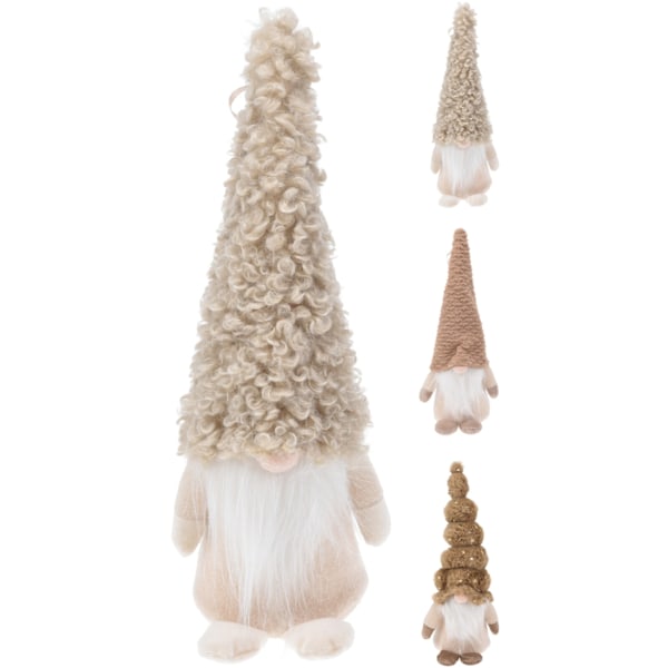 Tomte Beige Lurvig Textil 32 cm Beige