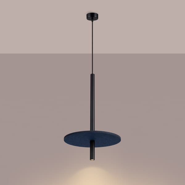 Pendellampa FELTRO 1 svart/marinblå Multicolor