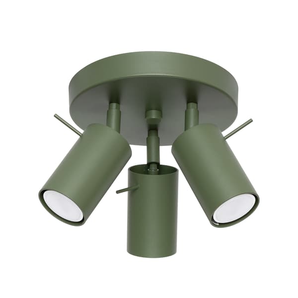 Taklampa RING 3P olivgrön Grön