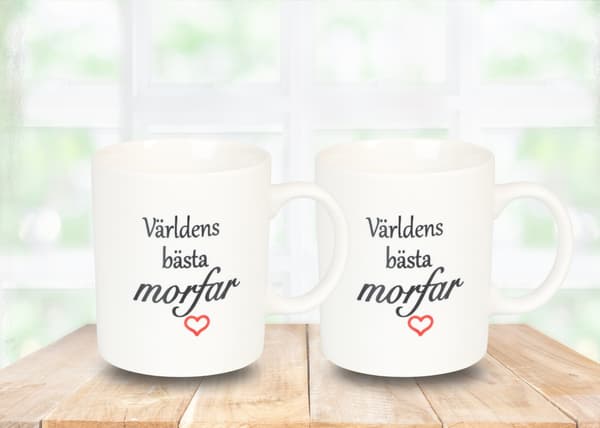 Mugg Världens bästa morfar Vit
