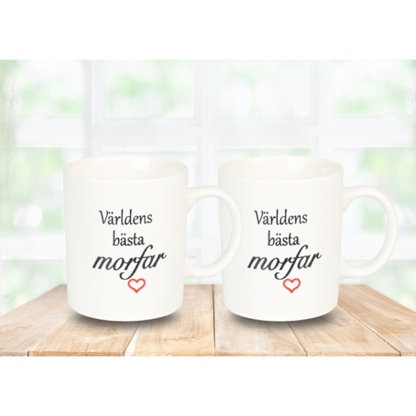 Mugg Världens bästa morfar White