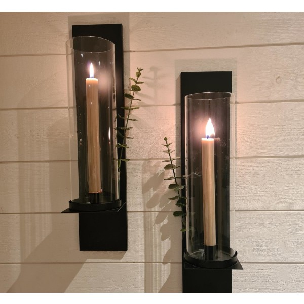 Lampe vegg lanterne smiing 2-pak lanterne stearinlys lanterne veggboks  Black 7f5d | Black | 3000 | Fyndiq