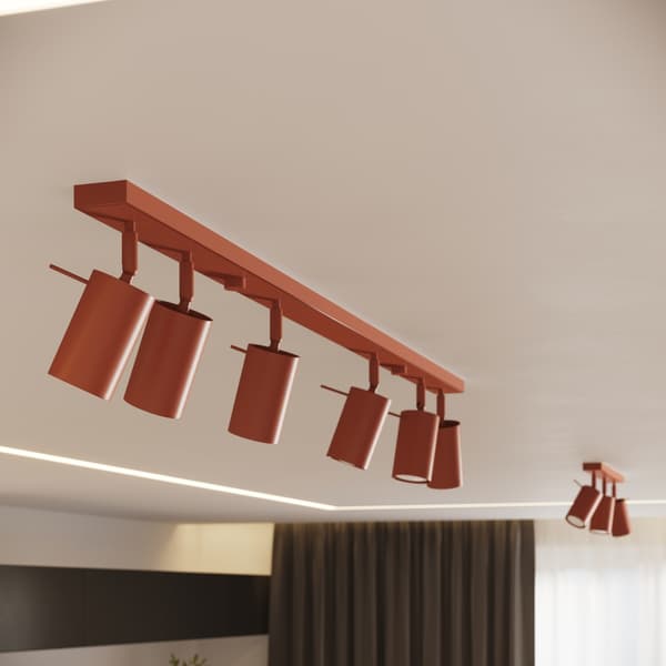 Vägglampa RING röd ochra Red