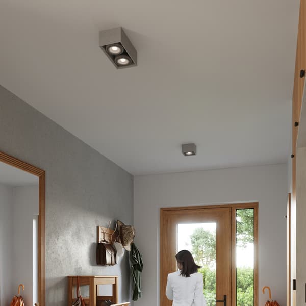 Taklampa QUATRO 2 betong Grey