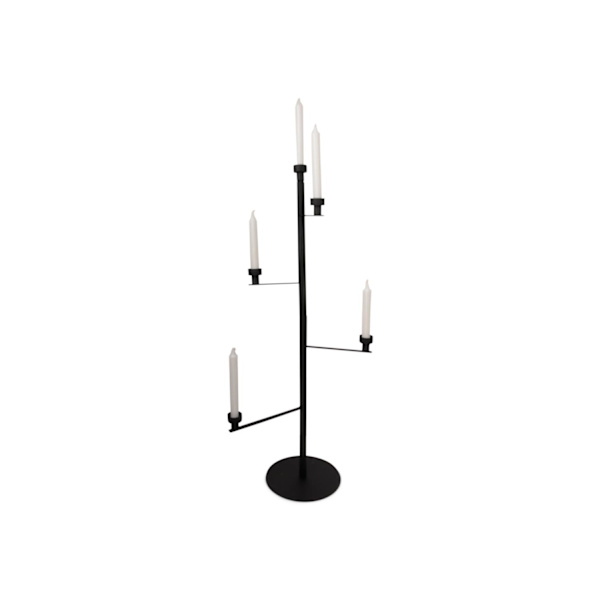 Golvljusstake Svart 100 cm Svart