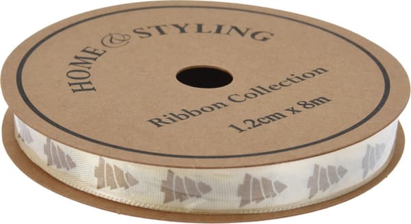 Band Textil Vitt Jul 8 meter Vit