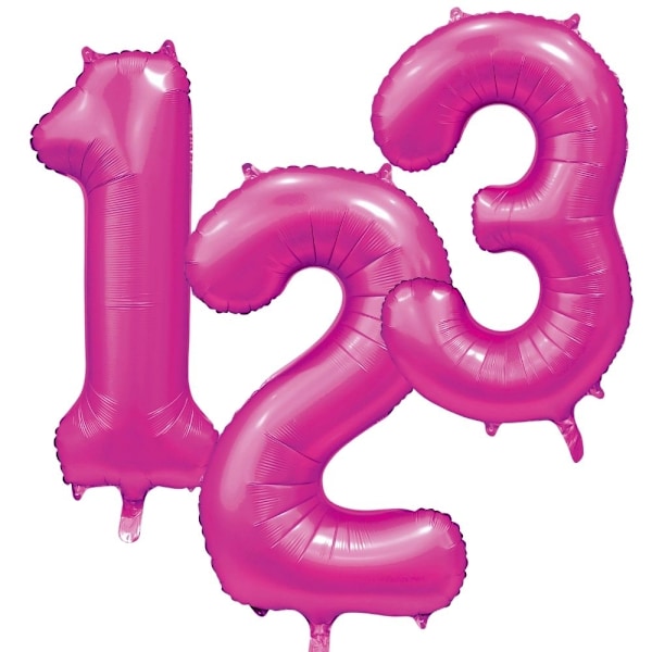 Ballong Siffra 3 Rosa 86 cm Rosa