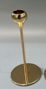 Ljusstake Metall Guld Droppe 18 cm Guld