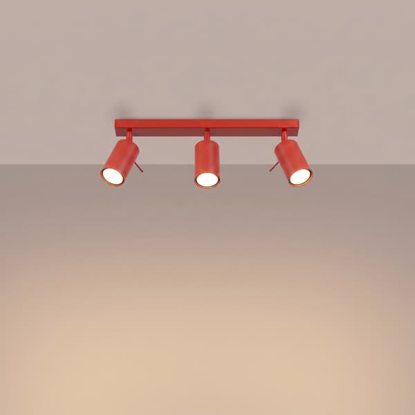Taklampa RING 3L röd Red