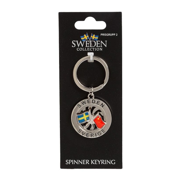 Avaimenperä Matkamuisto Spinner Lippu Ruotsi Kiina Multicolor d151 |  Multicolor | 50 | Fyndiq