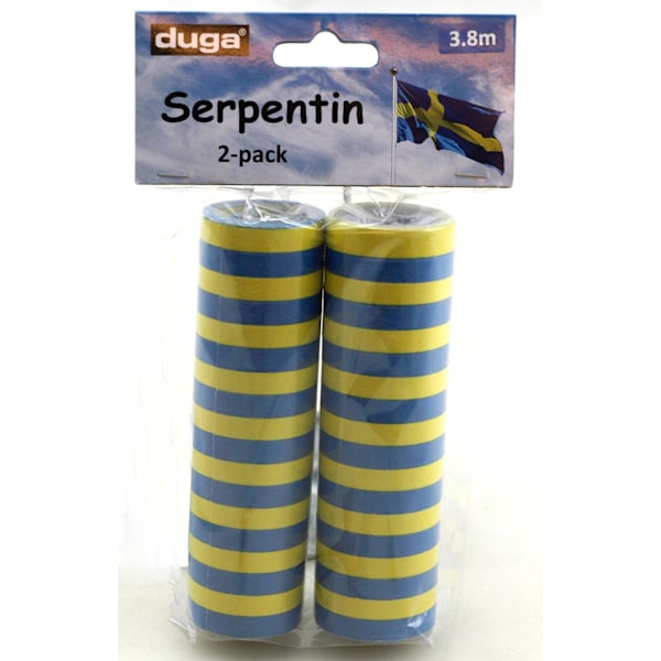 Serpentin Blå/Gul 2-pack multifärg