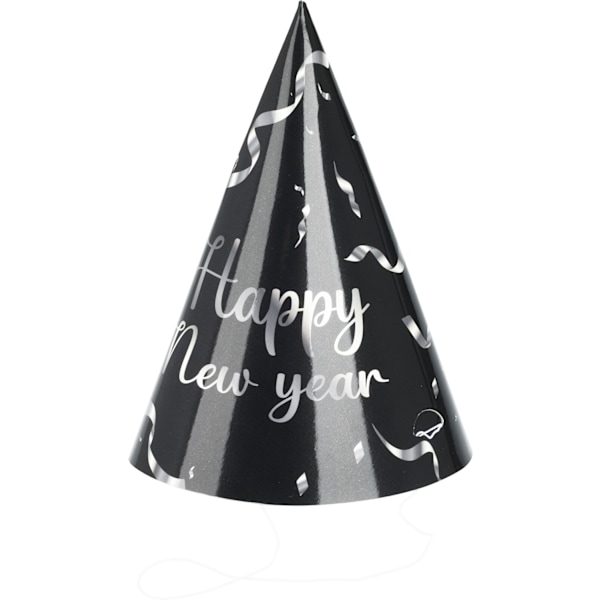 Party Set Happy New Year Nyår 16 delar Black