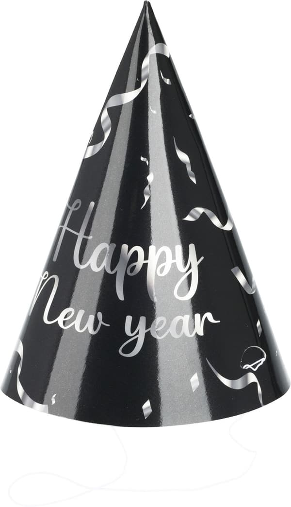 Party Set Happy New Year Nyår 16 delar Svart