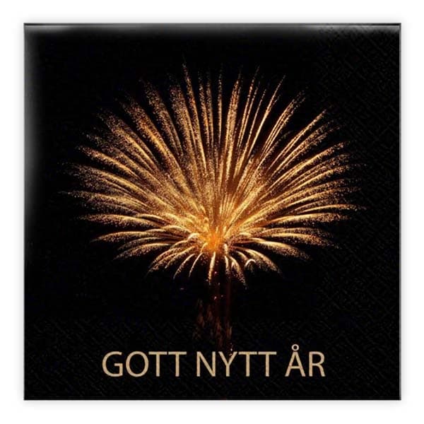 Servetter Gott Nytt År 33x33 cm 20-pack multifärg
