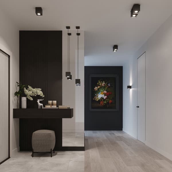 Taklampa QUAD 1 svart Black