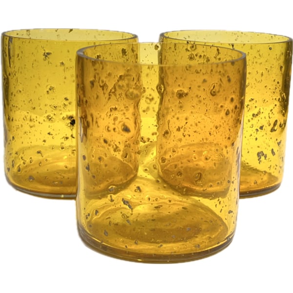 Ljuskopp Glas Transparent Orange Brun Grå Orange