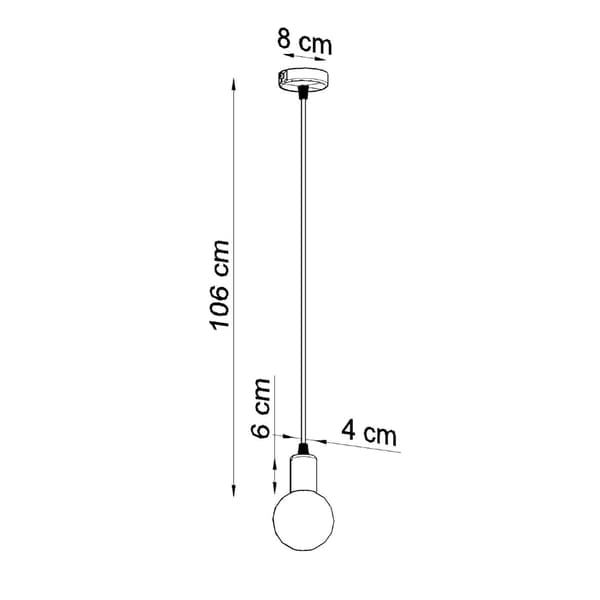 Taklampa EDISON svart Black