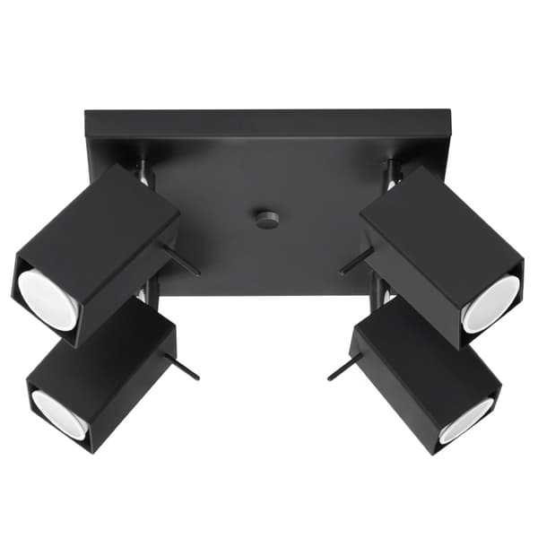 Taklampa MERIDA 4 svart Black