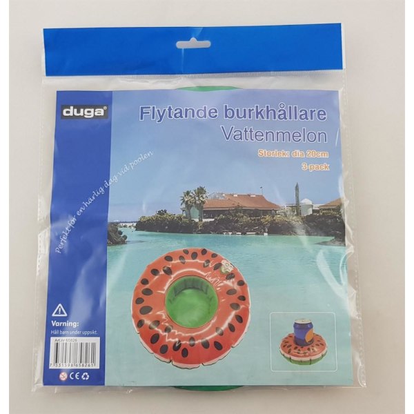 Vattenmelon Burkhållare Pool 3-pack Grön