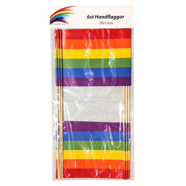 Pride Flag 6-pack papp LGBTQ+ Multicolor