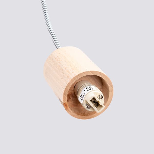 Vägglampa NIBMI G9 med strömbrytare Brown