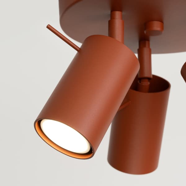 Taklampa RING 3P röd ochra Red