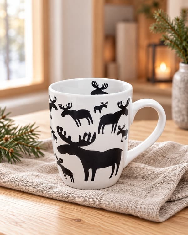 Mugg Älg Keramik 10 cm