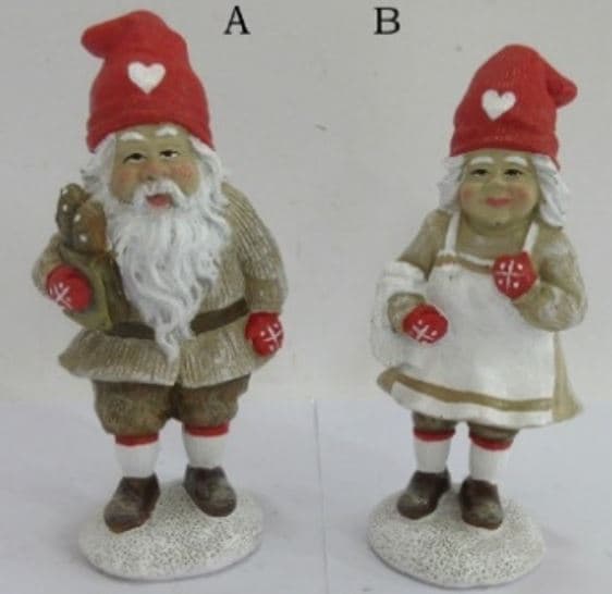 Tomte Mor & Far 12 cm 2-pack Röd