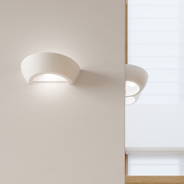 Vägglampa keramik OSKAR White