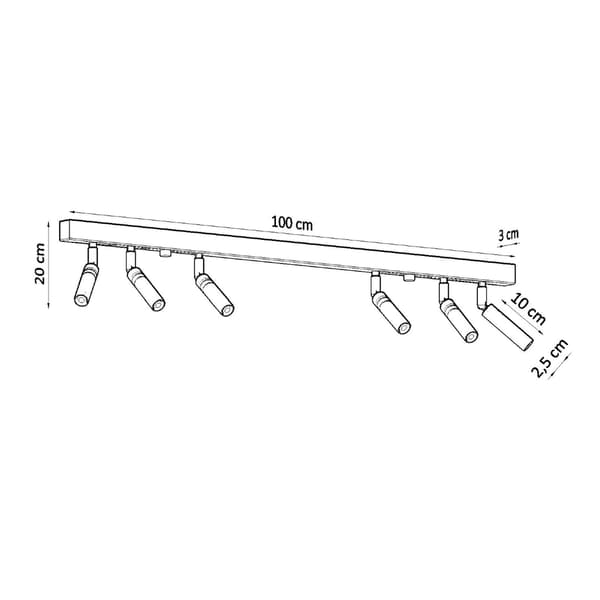 Taklampa EYETECH 6 vit White