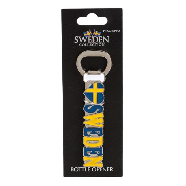 Magnet Souvenir Kapsylöppnare I Love Sweden multifärg
