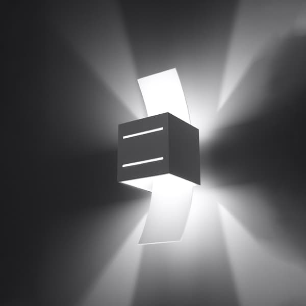 Vägglampa LORETO grå Grey
