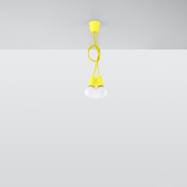 Pendel lampa DIEGO 3 gul Yellow