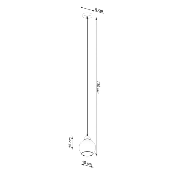 Pendel lampa ALINO 1 svart Black