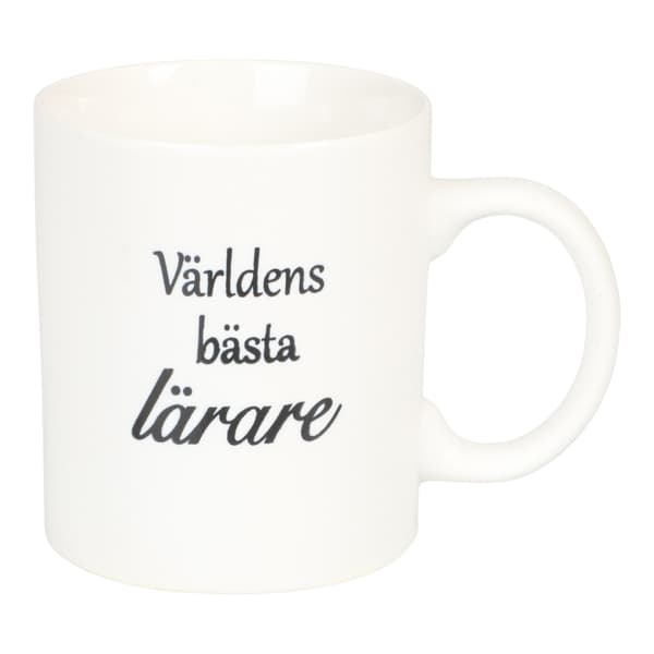 Mugg Världens bästa lärare Vit