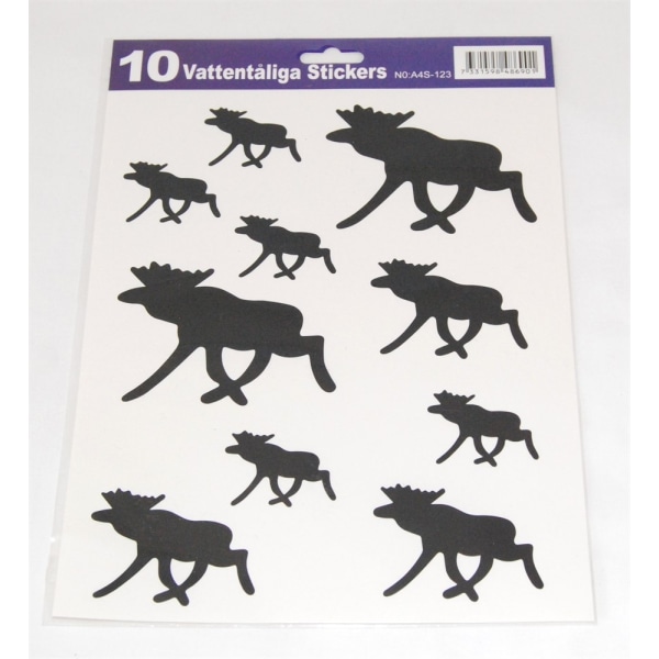 Stickers Älg A4 Black