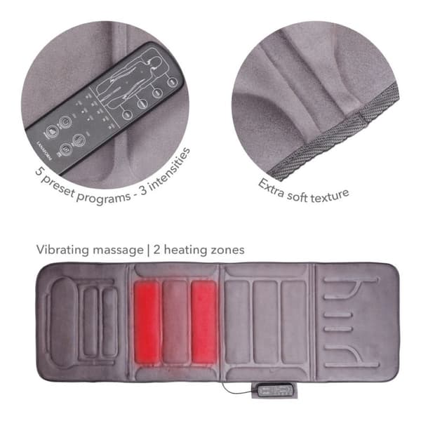 Massagemadrass 175x57x3,5 cm Lanaform Black