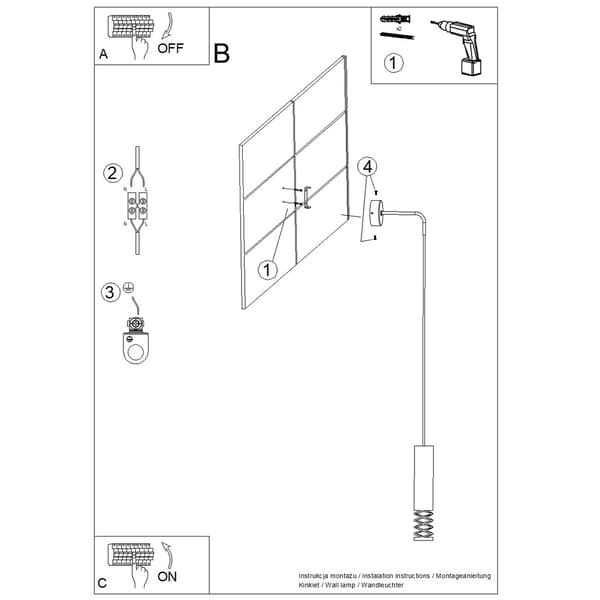 Vägglampa LAMI vit White