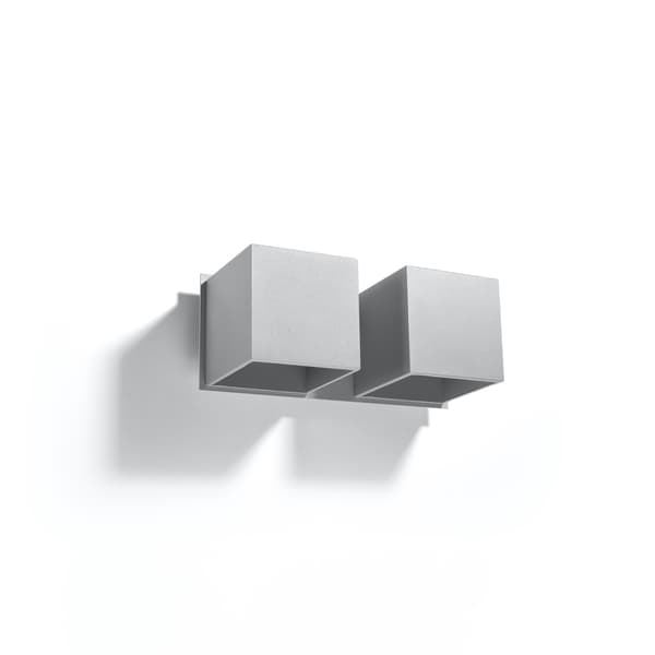 Vägglampa QUAD 2 grå Grey