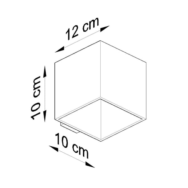 Vägglampa QUAD 1 vit White