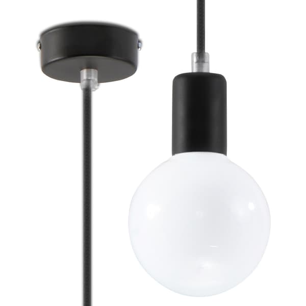 Taklampa EDISON svart Svart