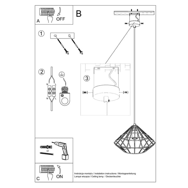 Pendel lampa UMBERTO vit White